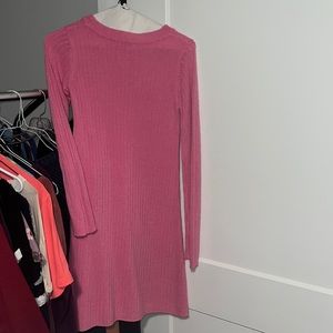 pink sweater dress